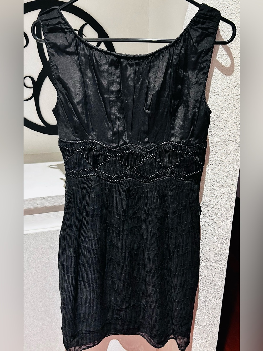 Max Studio Elegant Black Waist Cocktail Dress